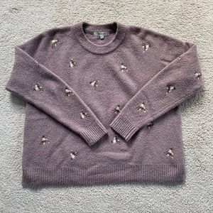 Madewell Floral Embroidered Sweater